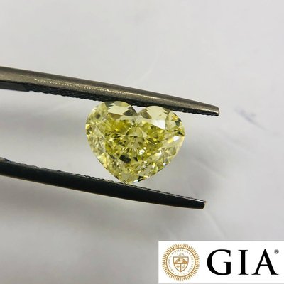 已賣【台北周先生】天然Fancy正黃色鑽石 3.01克拉 超高淨度VVS1 大顆 愛心切割 Even分布 送GIA