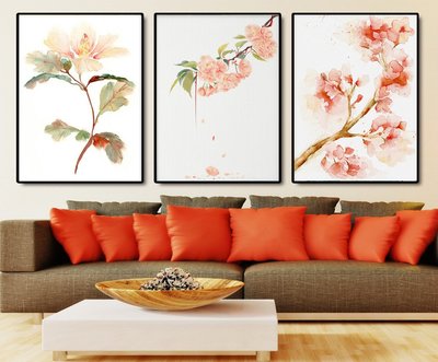 日本櫻花裝飾畫日式餐廳壁畫酒店榻榻米有框掛畫客廳和風裝飾掛畫(多款可選)