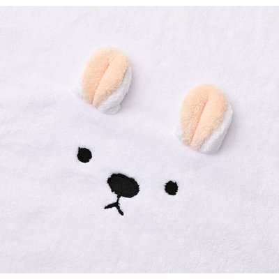 艾絲特浴巾-白色70x140cm 兔子浴巾 卡通浴巾 毛巾 大浴巾 大毛巾