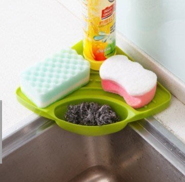 ☆╮布咕咕╭☆廚房水槽三角洗碗瀝水置物架/衛浴肥皂海綿瀝水架