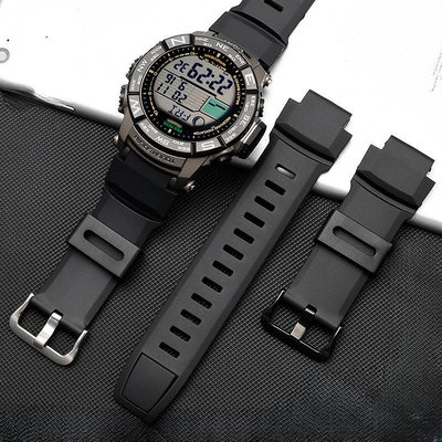 代用錶帶 鋼帶 皮錶帶 代用卡西歐登山硅膠錶帶PRW-3500/2500/5100 PRG-260/550/250/500