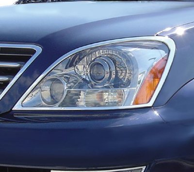 ~圓夢工廠~ Lexus GX470 2004~2009  鍍鉻車燈框 大燈框 頭燈框 前燈框 鍍鉻銀飾框貼