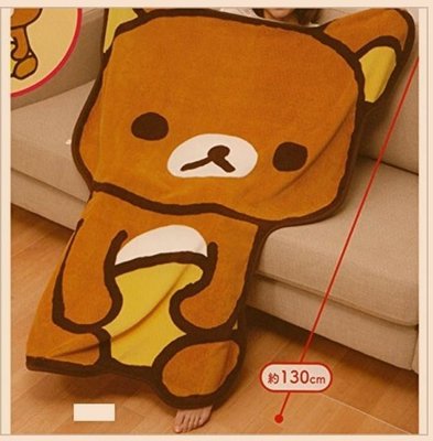 鼎飛臻坊 Rilakkuma 拉拉熊 懶懶熊 130cm 超大 薄毯 毯被 毯子 地墊 全3款 日本正版