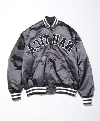 【日貨代購CITY】NAUTICA Reversible Varsity Jacket 緞面 雙面穿 棒球外套 現貨
