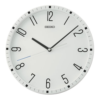 【獨特鐘錶】SEIKO精工原廠公司貨現貨🔥 白色系簡約鏡面阿拉伯數字刻劃細緻刻度靜音鐘 型號：QXA818W