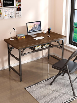 電腦桌台式辦公桌免安裝可折疊家用簡約臥室長方形小桌子寫字書桌(市場變動，買前價協商）