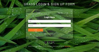 Grass login & Sign up Form 響應式網頁模板、HTML5+CSS3、網頁設計  #04105
