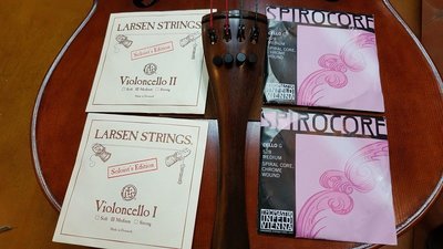 [台灣博聲提琴弦樂]LARSEN SOLO (A+D弦) SPIROCORE S28G弦 S29C弦 大提琴弦
