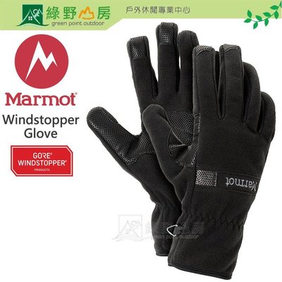 《綠野山房》Marmot 美國 男 防風保暖手套 Windstopper Glove 刷毛 黑 1816-0001