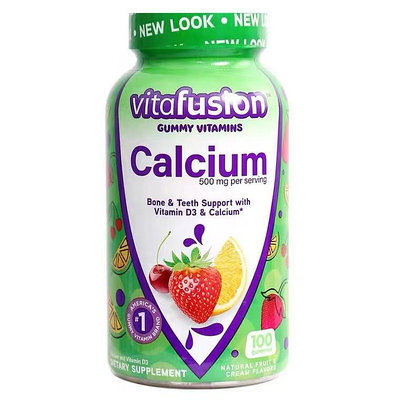 熱賣 美國 vitafusion 成人中老年 鈣 水果孕㛿鈣 VD補鈣 100粒