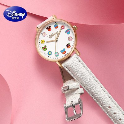 迪士尼（Disney）手錶 女學生防水玫瑰鋼帶女錶石英錶11312
