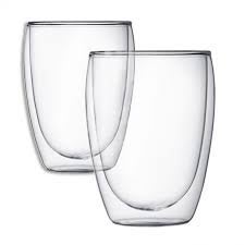 350ML 耐熱雙層玻璃杯 保溫隔熱杯 高硼硅玻璃杯
