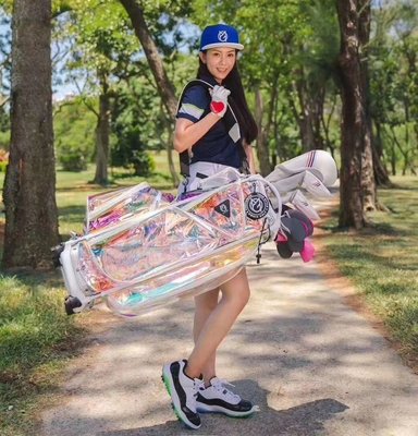 熱銷 邁高正品OMNIX透明球包限量升級版白色炫彩高爾夫球包網紅爆款新可開發票
