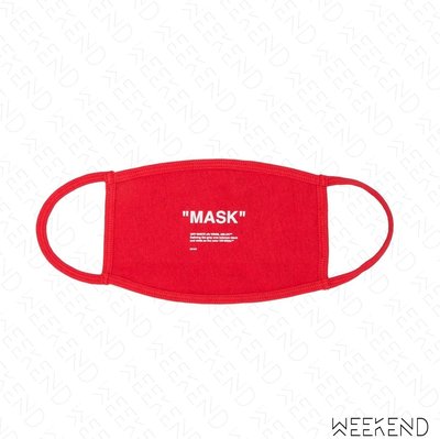 【WEEKEND】 OFF WHITE Quote Mask 面罩 口罩 紅色 18秋冬