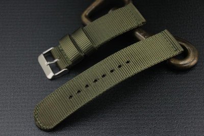 18mm雙錶圈軍錶必備直身純尼龍製錶帶,不鏽鋼製錶扣,可替代同規格原廠錶帶seiko 5