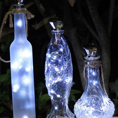 太陽能鉆石酒瓶塞燈 咖啡廳酒吧節日裝飾氛圍LED燈家居微景觀夜燈