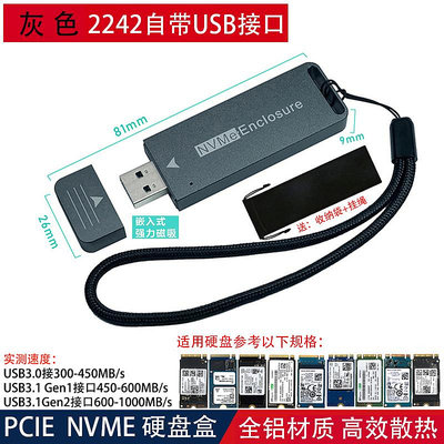 WD西部數據移動固態硬盤盒M2 PCIE NVME 2280 42 30轉USB3.1TypeC