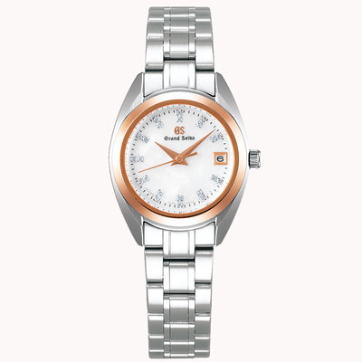 預購 GRAND SEIKO GS STGF286 精工錶 石英錶 藍寶石鏡面 26mm 鑽石珍珠面盤 玫瑰金  鋼錶帶