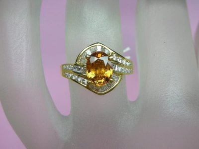 (雲凱珠寶部落格)1.56克拉天然黃寶石戒指