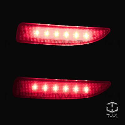 《※台灣之光※》全新 三菱 COLT PLUS 小可專用二段2段式LED紅色反光片菜刀型後保桿後保燈組 現貨供應