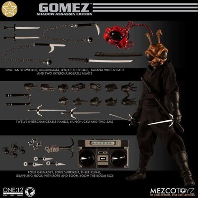 Mezco ~ Gomez SHADOW ASSASSIN 暗影 刺客 黑忍者 螞蟻人 蟑螂 ASIA GOAL 振光