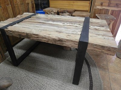柚木造型長桌，柚木桌，手工桌，原木桌【自然精品屋】