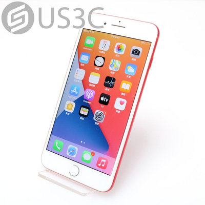 【US3C-桃園春日店】【一元起標】公司貨 Apple iPhone 7 Plus 128G 紅色 A10晶片 1200萬畫素 指紋辨識 立體聲喇叭 二手手機