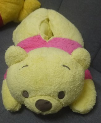 日版﹝Disney﹞授權※Winnie the Pooh小熊維尼※超可愛【立體趴姿造型】絨毛面紙盒套(A款)