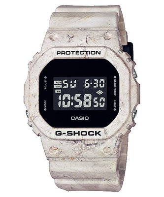 CASIO手錶公司貨附保證卡及發票G-SHOCK大理石大地色調設計DW-5600WM-5