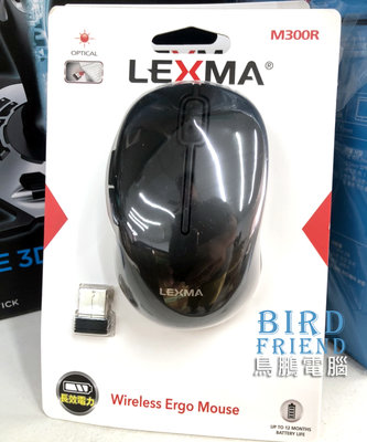 【鳥鵬電腦】LEXMA 雷馬 M300R 無線光學滑鼠 黑色 快速翻頁功能鍵 上下頁鍵 3年保固 到府收送 公司貨