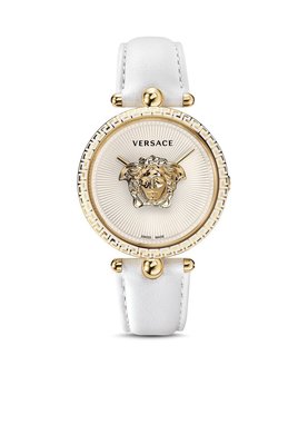 Coco小舖 Versace Palazzo Empire Leather Strap Watch 凡賽斯白色皮錶帶手錶