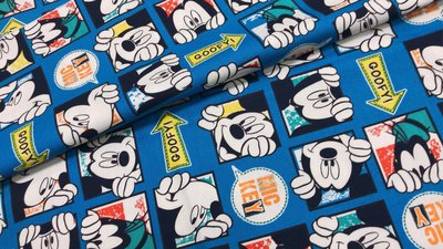豬豬日本拼布 限量版權卡通布 迪士尼 米奇 布魯托 方塊 牛津布厚棉布料材質
