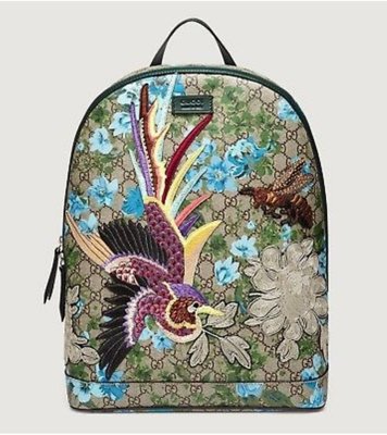 Gucci floral print backpack 古馳 限量 刺繡後背包 免運