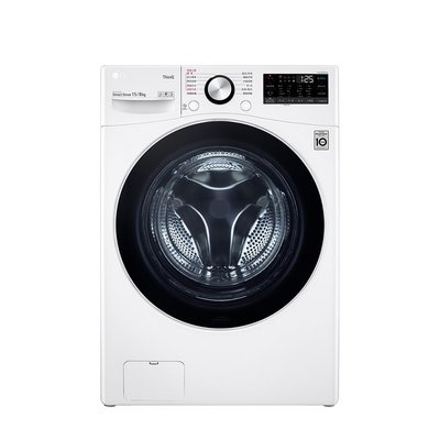 【元盟電器】LG樂金 15/8公斤 蒸洗脫烘 滾筒洗衣機 冰磁白 WD-S15TBD