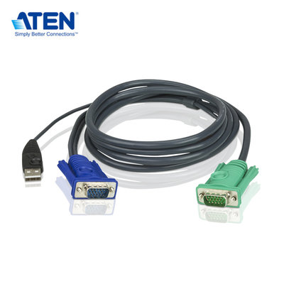 【預購】ATEN 2L-5205U 5公尺 USB 介面切換器連接線附三合一SPHD連接頭