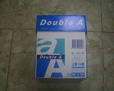 Double A 影印紙 A4 80磅 1包☆☆特價115元☆☆