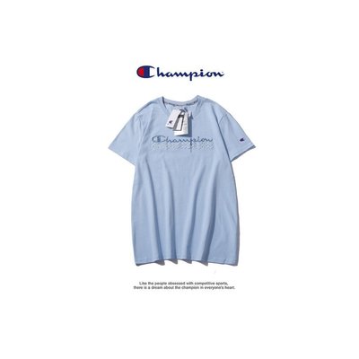 100％原廠CHAMPION 冠軍 純棉短T T恤 logo印花 短袖 男女同款 潮流 修身