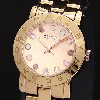 【精品廉售/手錶】Marc Jacobs鑲鑽石英女腕錶*MBM-3219*美品/超值好錶*美國精品*附原廠盒+3節錶帶*