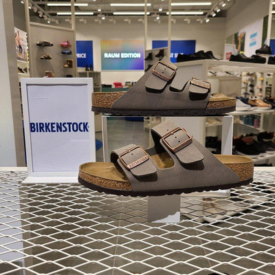 新款熱銷 德國Birkenstock勃肯鞋女外穿軟木底拖鞋博肯Arizona雙扣沙灘涼鞋明星大牌同款服裝包包
