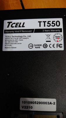 Tcell 1T 2.5固態硬碟+外接盒+TYPE-C3.1傳輸線