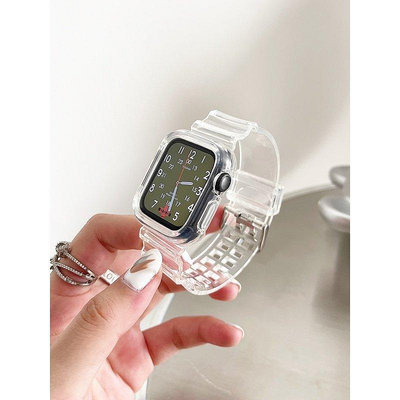 【熱賣精選】7代通用 Apple Watch冰川一件式式矽膠錶帶 7/6/5代表帶 運動錶帶 冰川錶帶 41mm 45mm