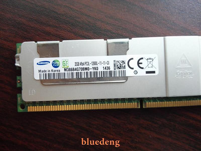 三星 32G PC3L-12800L DDR3 1600 ECC REG LRDIMM 伺服器記憶體