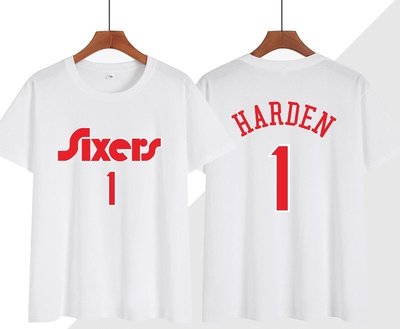 🌈大鬍子James Harden哈登短袖棉T恤上衣🌈NBA 76人隊Nike愛迪達運動籃球衣服T-shirt男女50