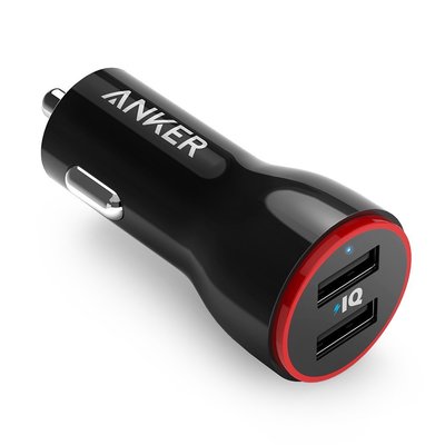Anker PowerDrive 2 4.8A 2孔 車充 PowerIQ 點菸器 快充 車用充電器 點煙器 【全日空】