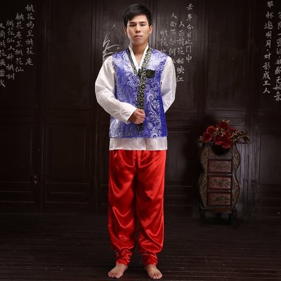 高雄艾蜜莉戲劇服裝表演服*韓服*傳統朝鮮男士韓服-紫色*購買價$900元/出租價$400元