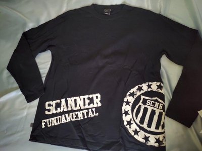 [99go] 日本潮牌 Scanner 黑色Logo 長袖T-shirt XL號 日本製