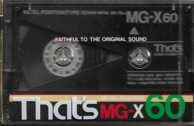 【全新未拆空白帶】That's MG-X60 Metal Position TYPE IV 金屬錄音帶《日本製》