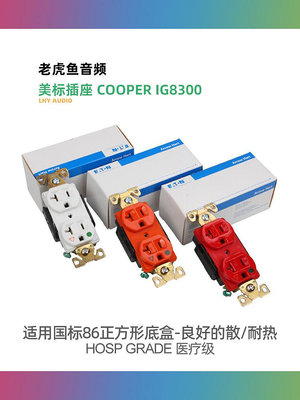 全新美標電源插座 COOPER  IG8300 發燒HIFI音響 86墻插芯