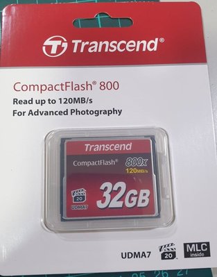 ...點子電腦-北投...全新◎創見Transcend 800X倍速 32G CF◎記憶卡，只賣890元