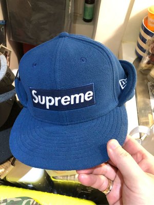Supreme box logo world famous 藍色 保暖帽 7 又4/3